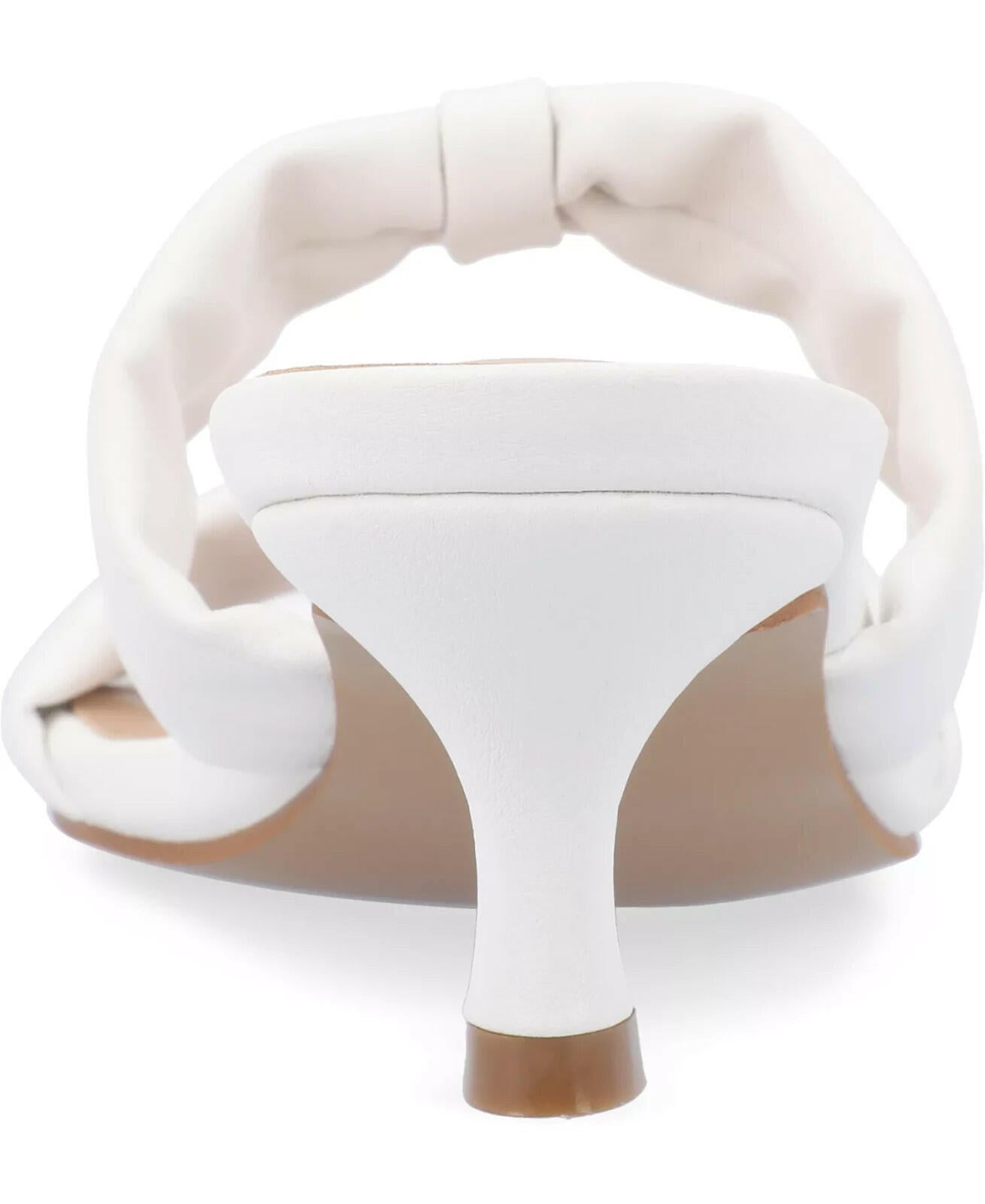 Journee Collection Dyllan Double Strap Heels White Sz 7.5 MSRP $80