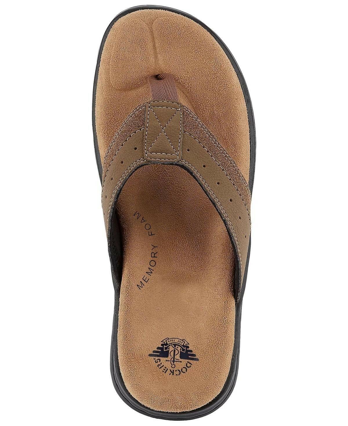 Dockers Laguna Flip Flop Sandals Mens Size 7 Brown Casual Slip On