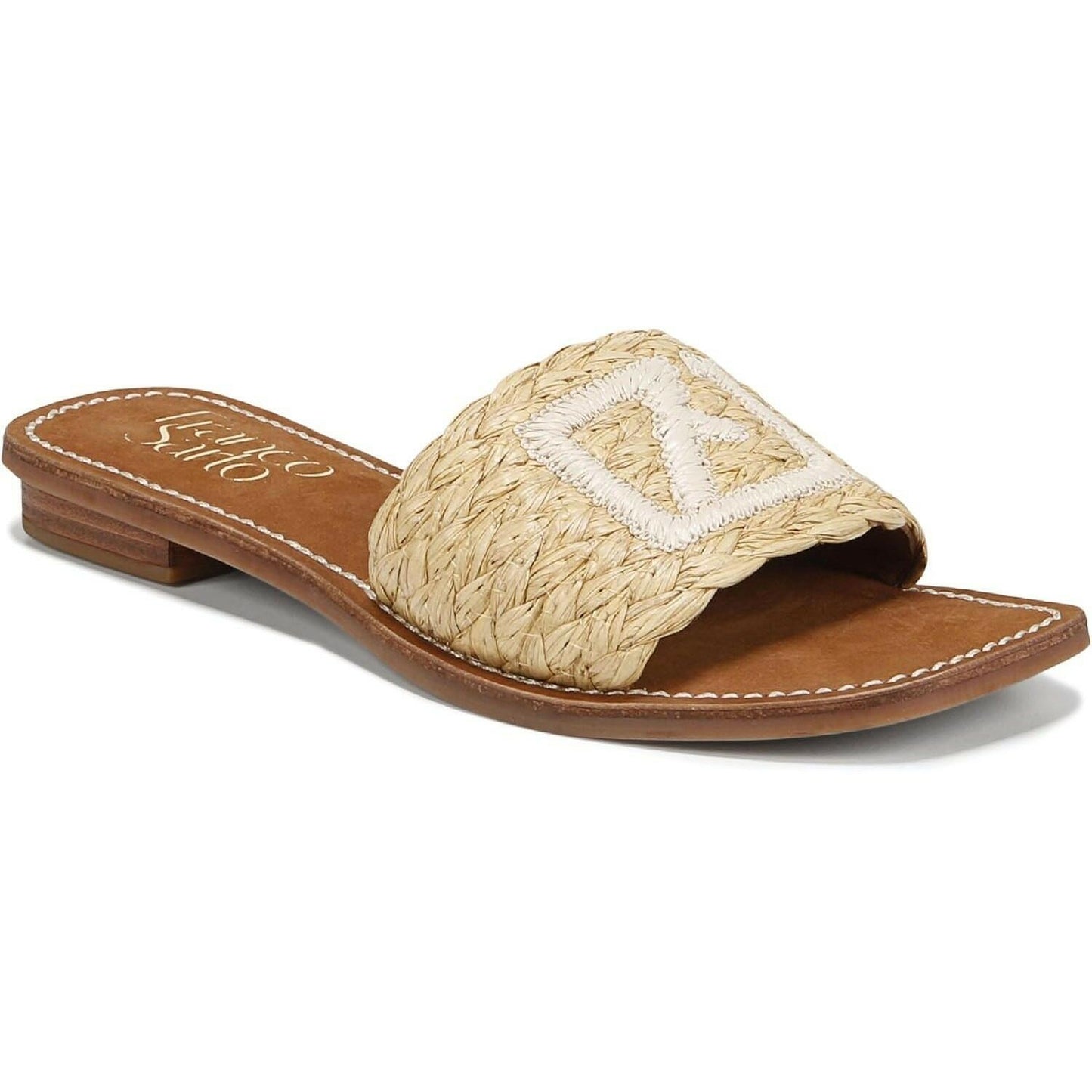 Franco Sarto Womens Tina Slide Sandals Beige Tan Size 7.5 New $99