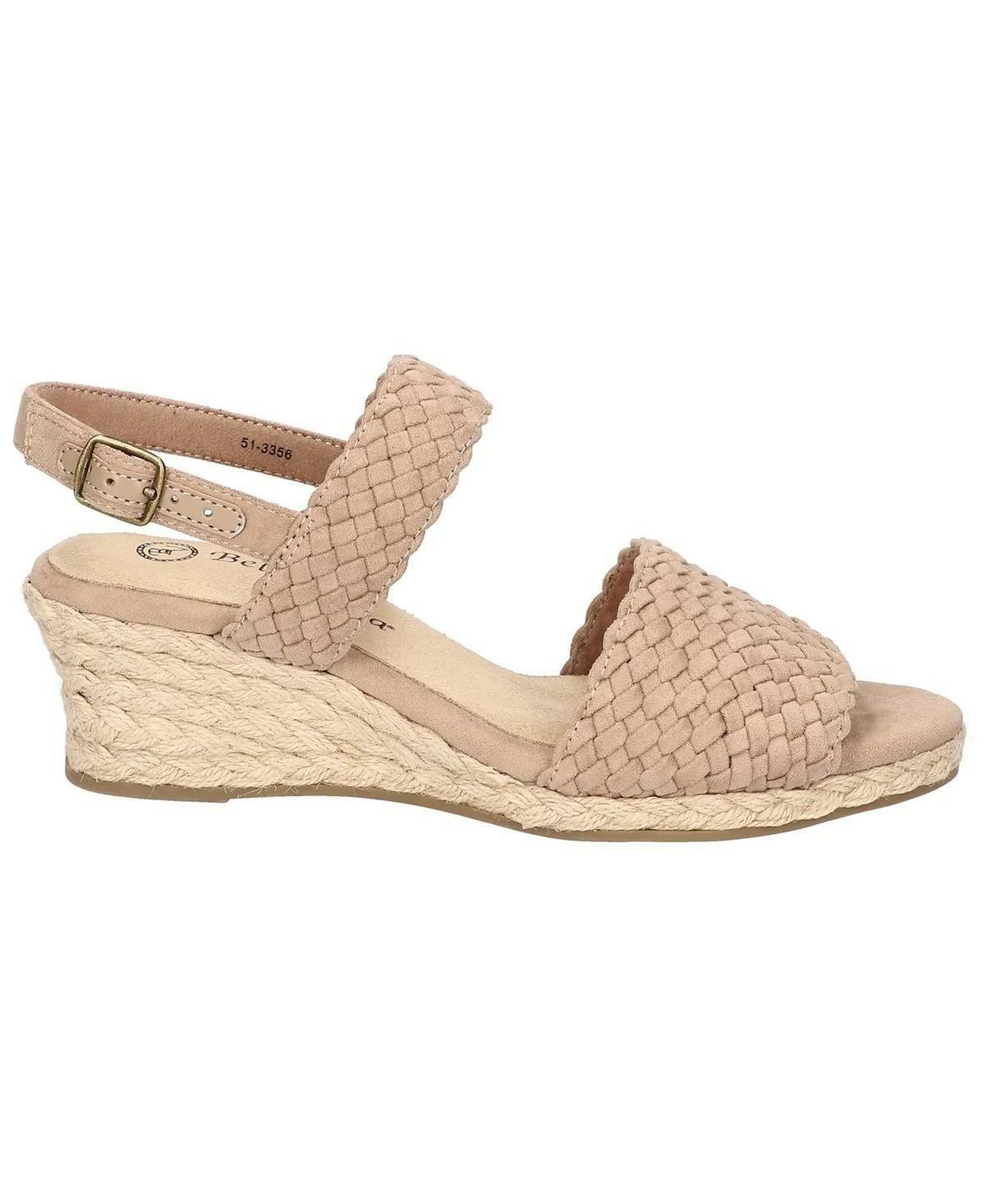 Bella Vita Mariella Espadrille Wedge Sandals Women’s Tan Size 6 W MSRP $89