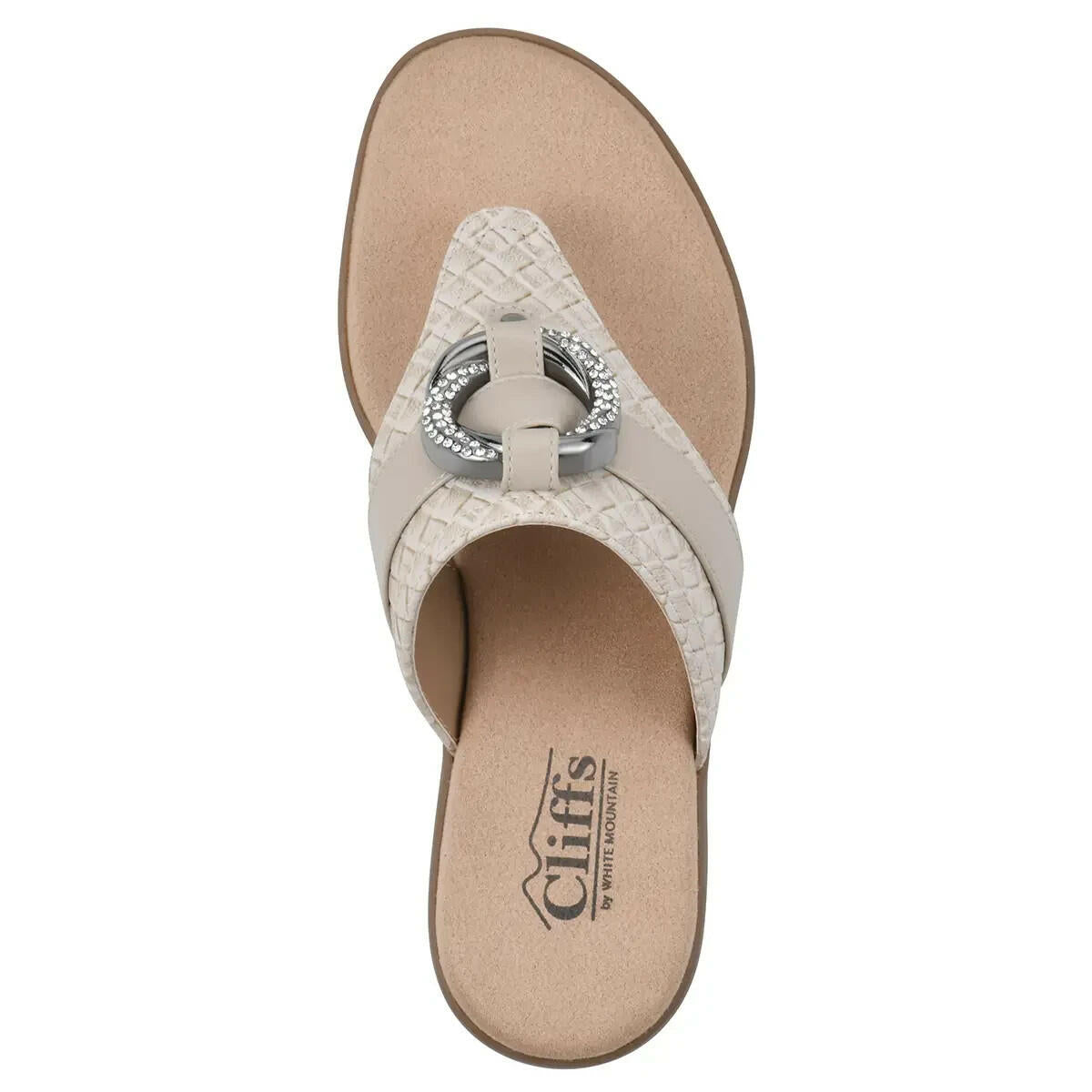 Cliffs by White Mountain Womens Benedict Thong Sandals Tan Taupe 8.5 MSRP $59