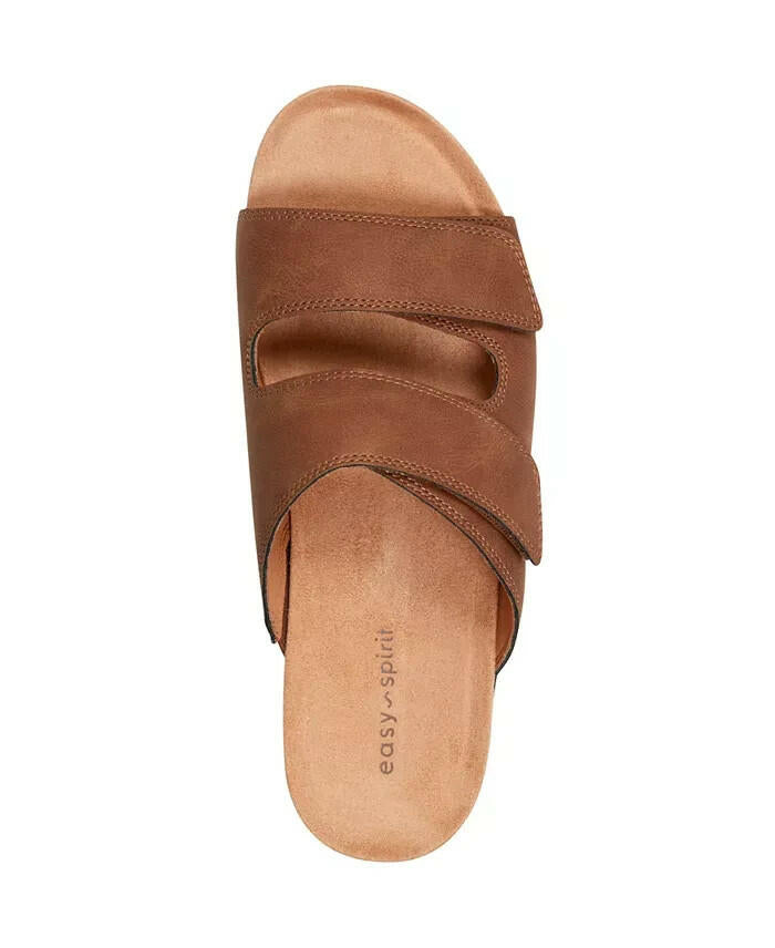 Easy Spirit Womens Bowen Low Wedge Sandals Brown Size 10 New $65