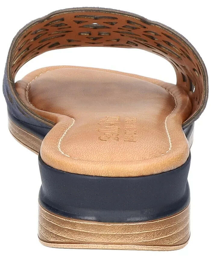 Bella Vita Womens Cas Italy Slide Sandals Navy Size 5 New $100