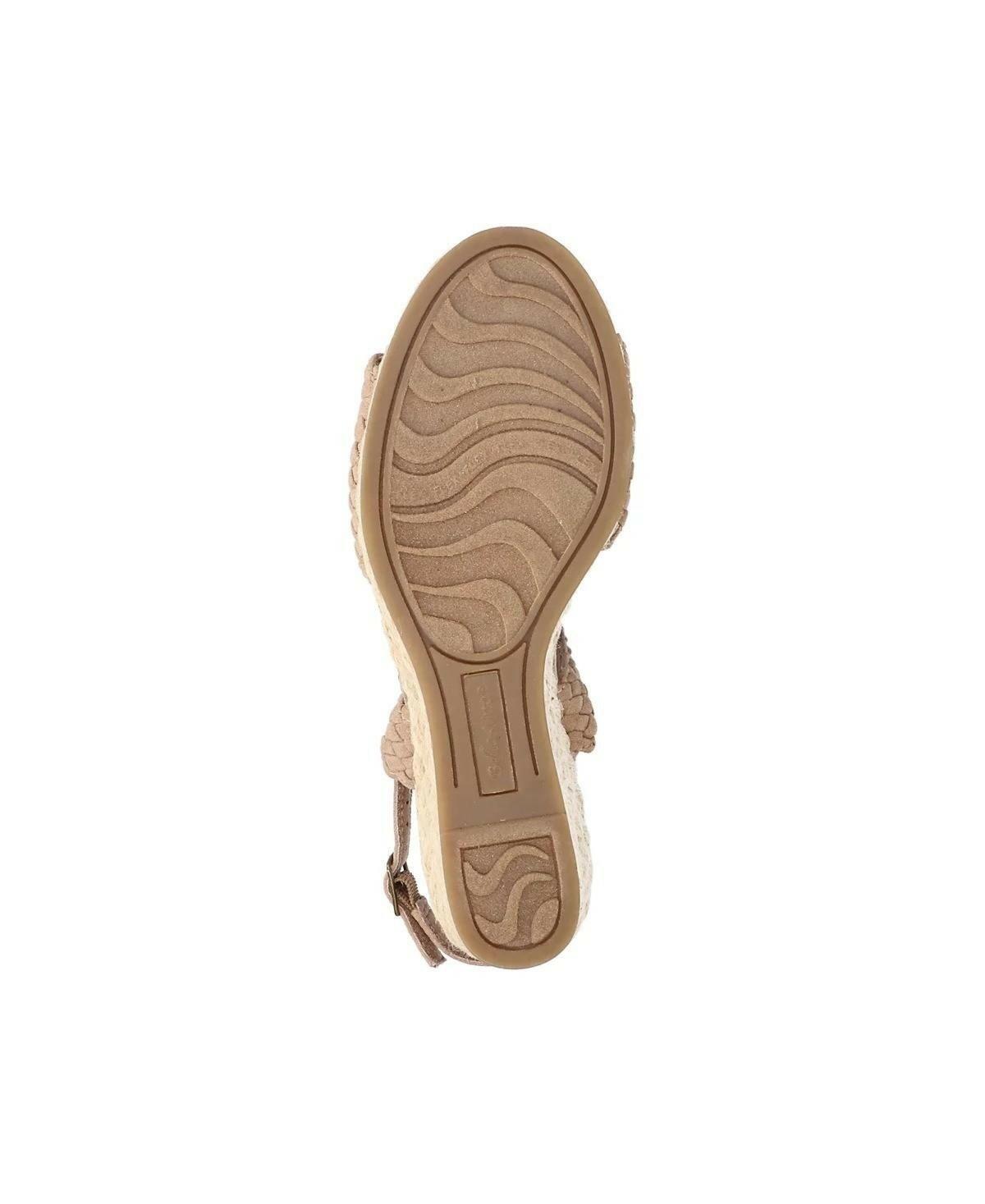 Bella Vita Mariella Espadrille Wedge Sandals Women’s Almond Tan Size 6  MSRP $89