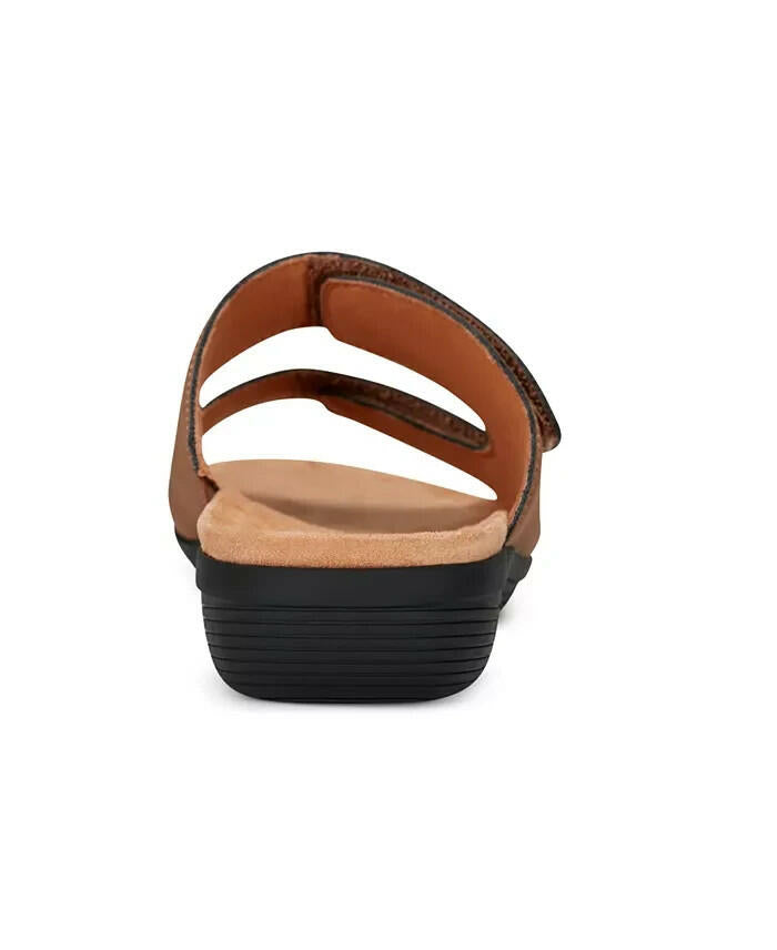 Easy Spirit Womens Bowen Low Wedge Sandals Brown Size 10 New $65