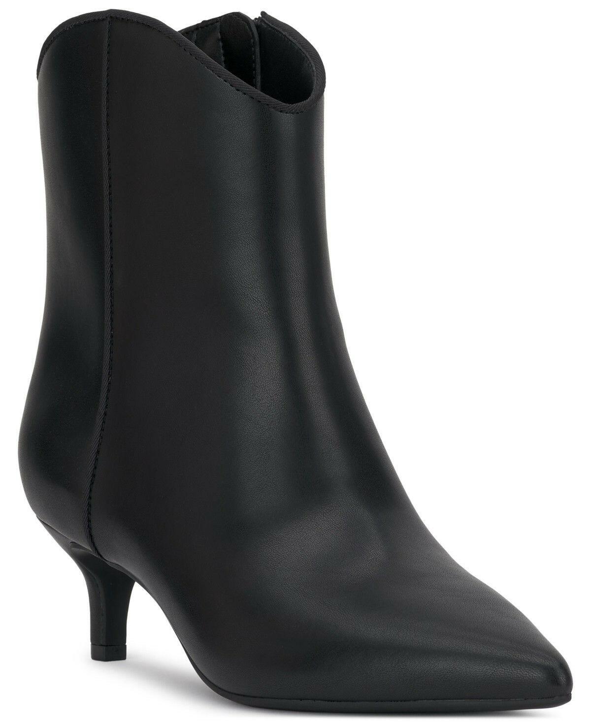 On 34th Aatira Tulip Booties Silver Glitter Ankle Boots 11 Black MSRP $99