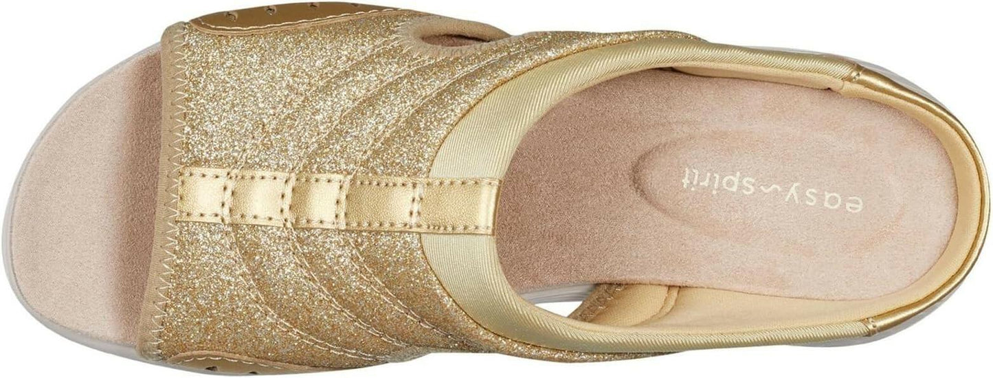Easy Spirit Womens Traciee 3 Sandals Gold Size 8W New $69