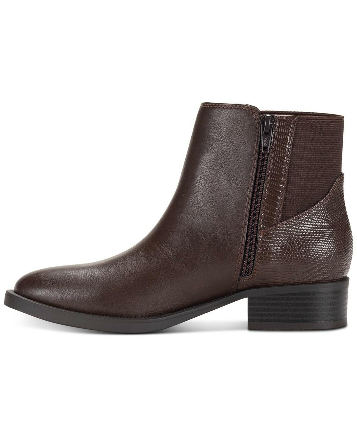 Style & Co Edwinaa Gore Ankle Booties Brown Size 7.5 Memory Foam $79