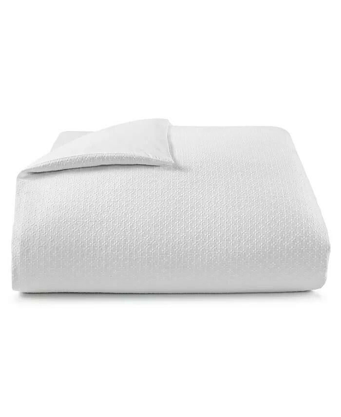 Charter Club Diamond Dot Full Queen Duvet Cover Set Cotton White $215