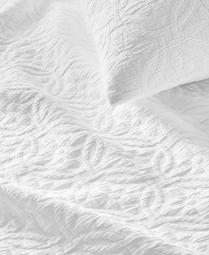 Charter Club Lattice Medallion Full Queen Comforter Set Cotton White $250