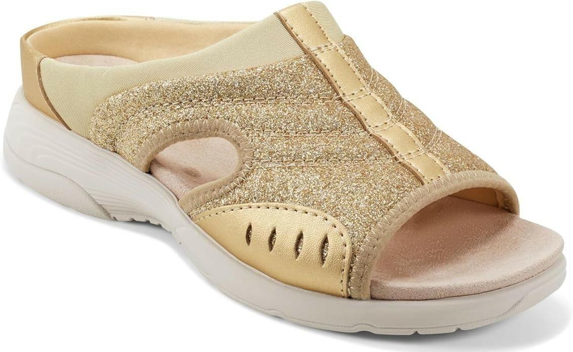 Easy Spirit Womens Traciee 3 Sandals Gold Size 8W New $69