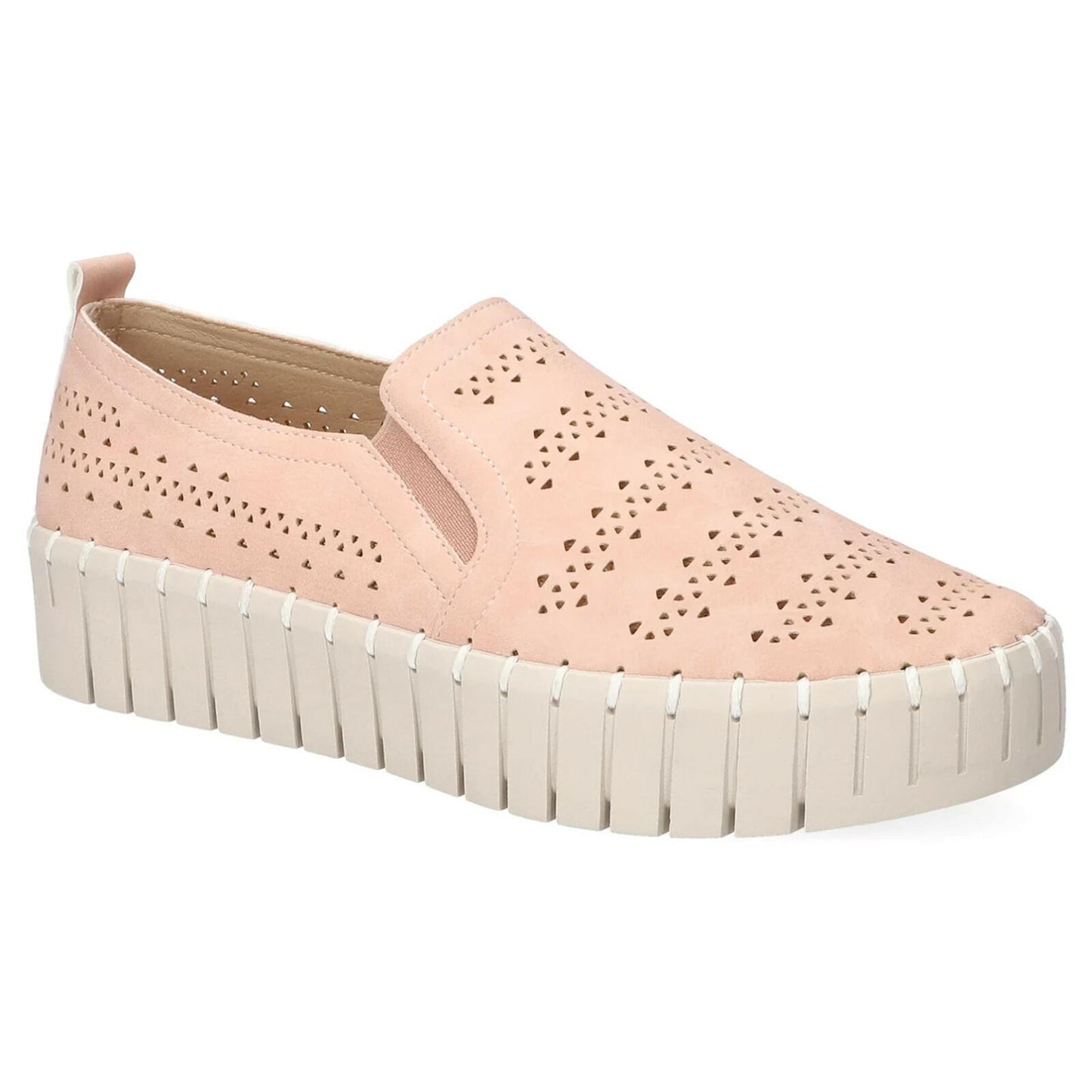 Easy Street Peppy Platform Sneaker Blush Pink 9 Wide New $69