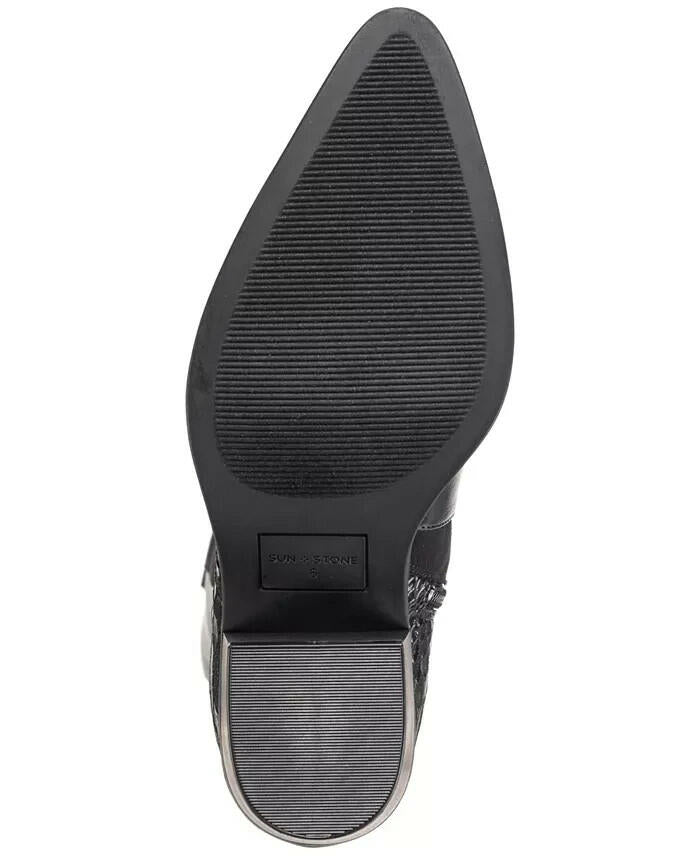 Sun + Stone Biancaa Western Block Heel Booties Women’s size 8 MSRP $99