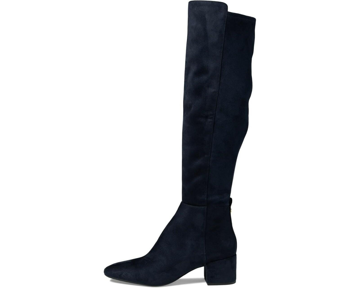 Michael Kors Braden Mid Boots Black Suede 5.5 Block Heel Tall Over the Knee $275