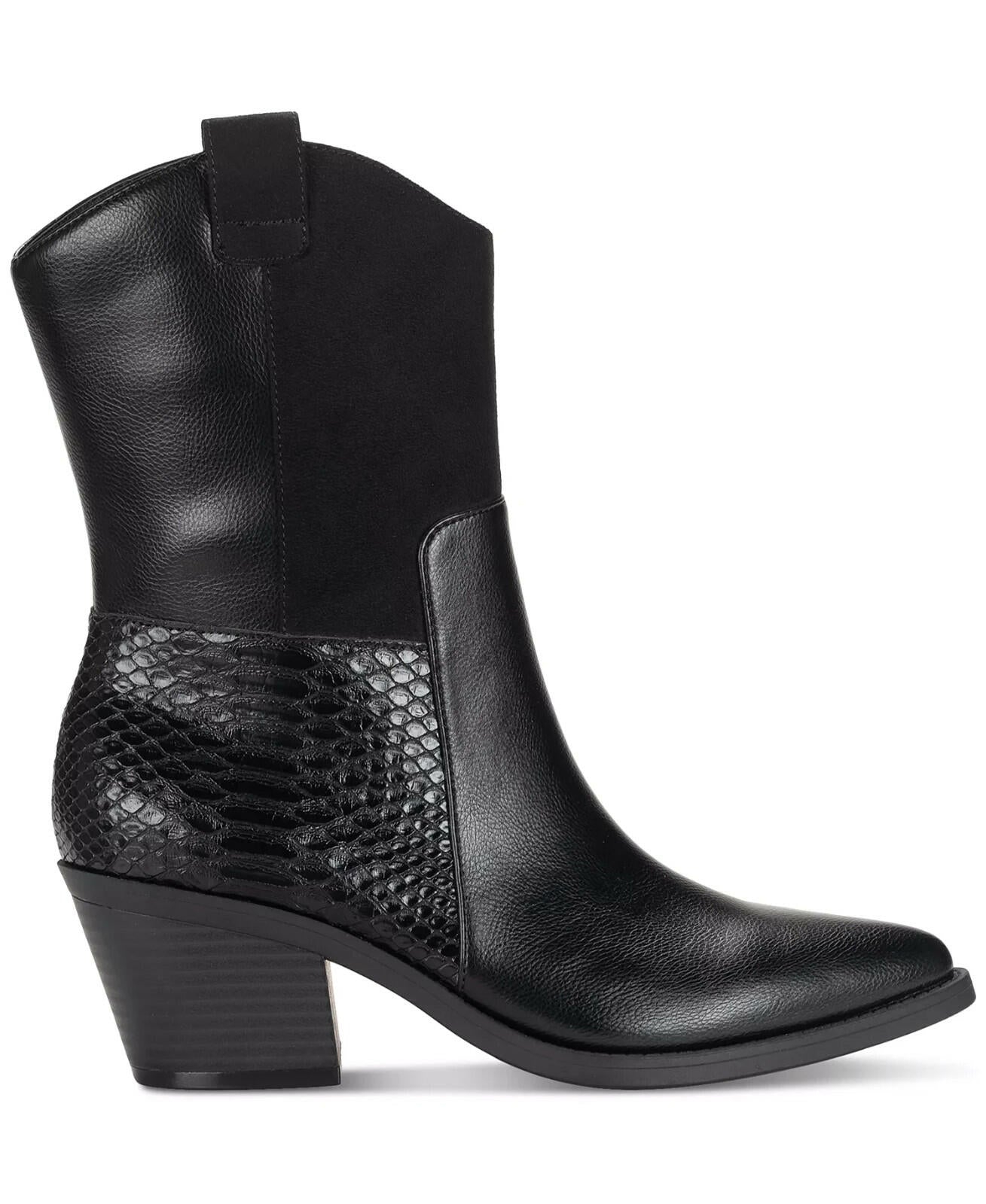 Sun + Stone Biancaa Western Block Heel Booties Women’s size 5.5 MSRP $99