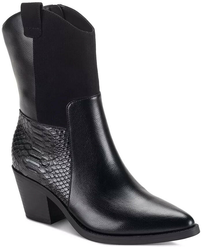 Sun + Stone Biancaa Western Block Heel Booties Women’s size 8 MSRP $99