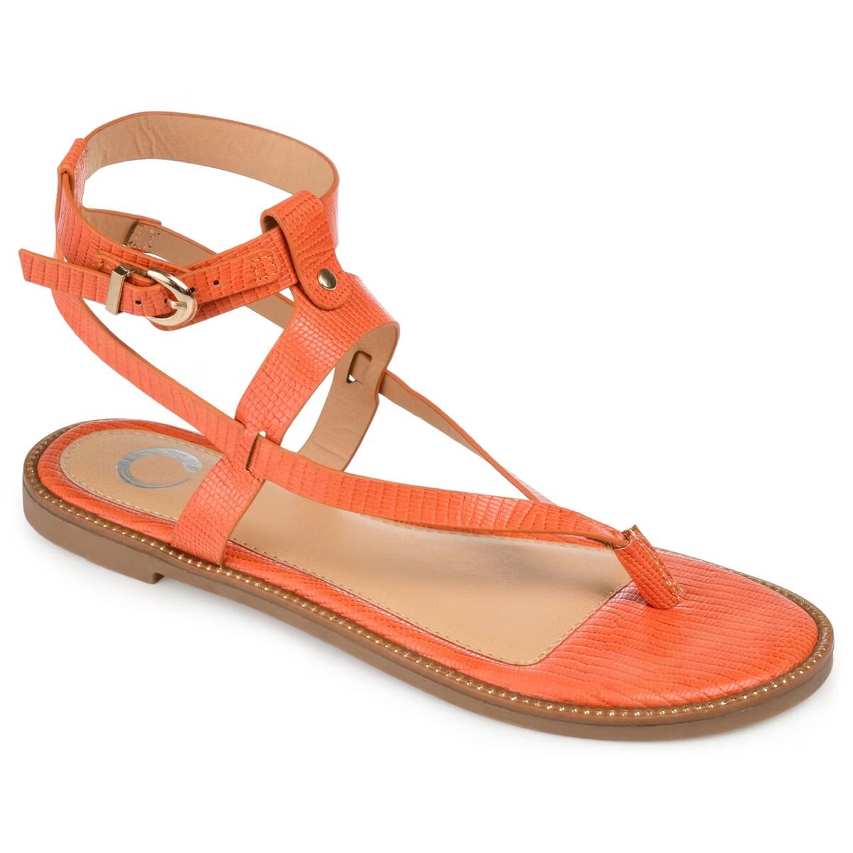 Journee Collection Womens Tangie Flat Wedge Sandals 11 MSRP $69