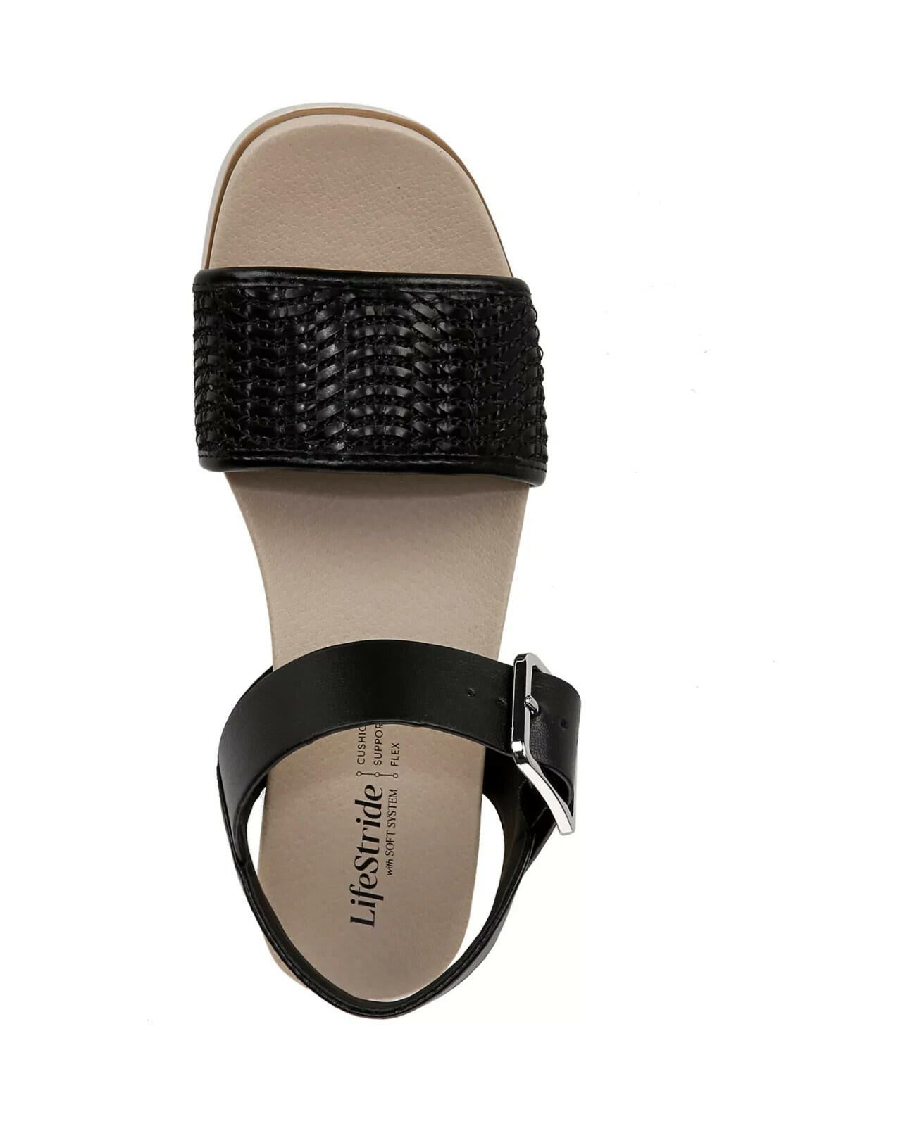 LifeStride Womens Gillian 2 Platform Sandals Black Size 6 New $69