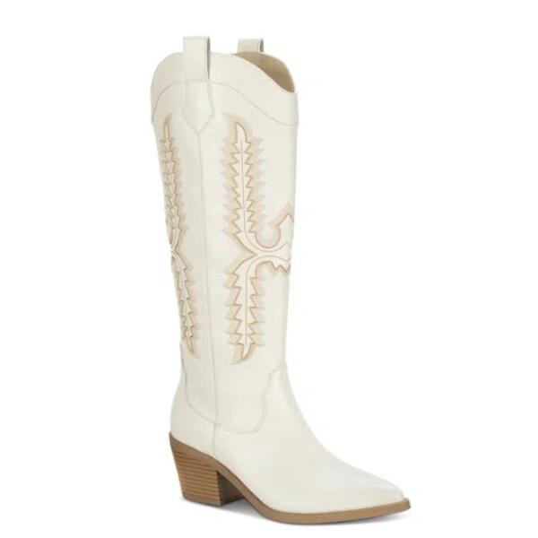 Sun + Stone Bodhiii Western Knee High Boots Ecru Women’s 6 MSRP $100