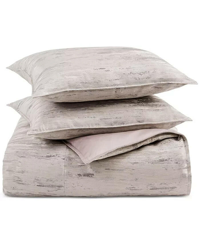 Hotel Collection Impasto Stone 3 Piece Duvet Cover Set King Beige MSRP $550