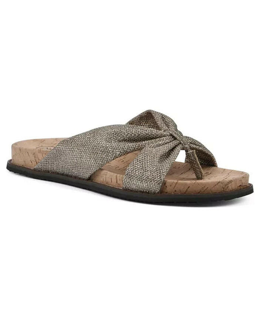 White Mountain Womens Malanga Sandals Light Gold 8 New $65