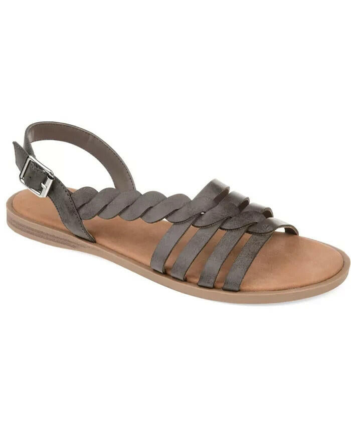 Journee Collection Women’s Solay Sandals Gray Size 8.5 New $72 MSRP