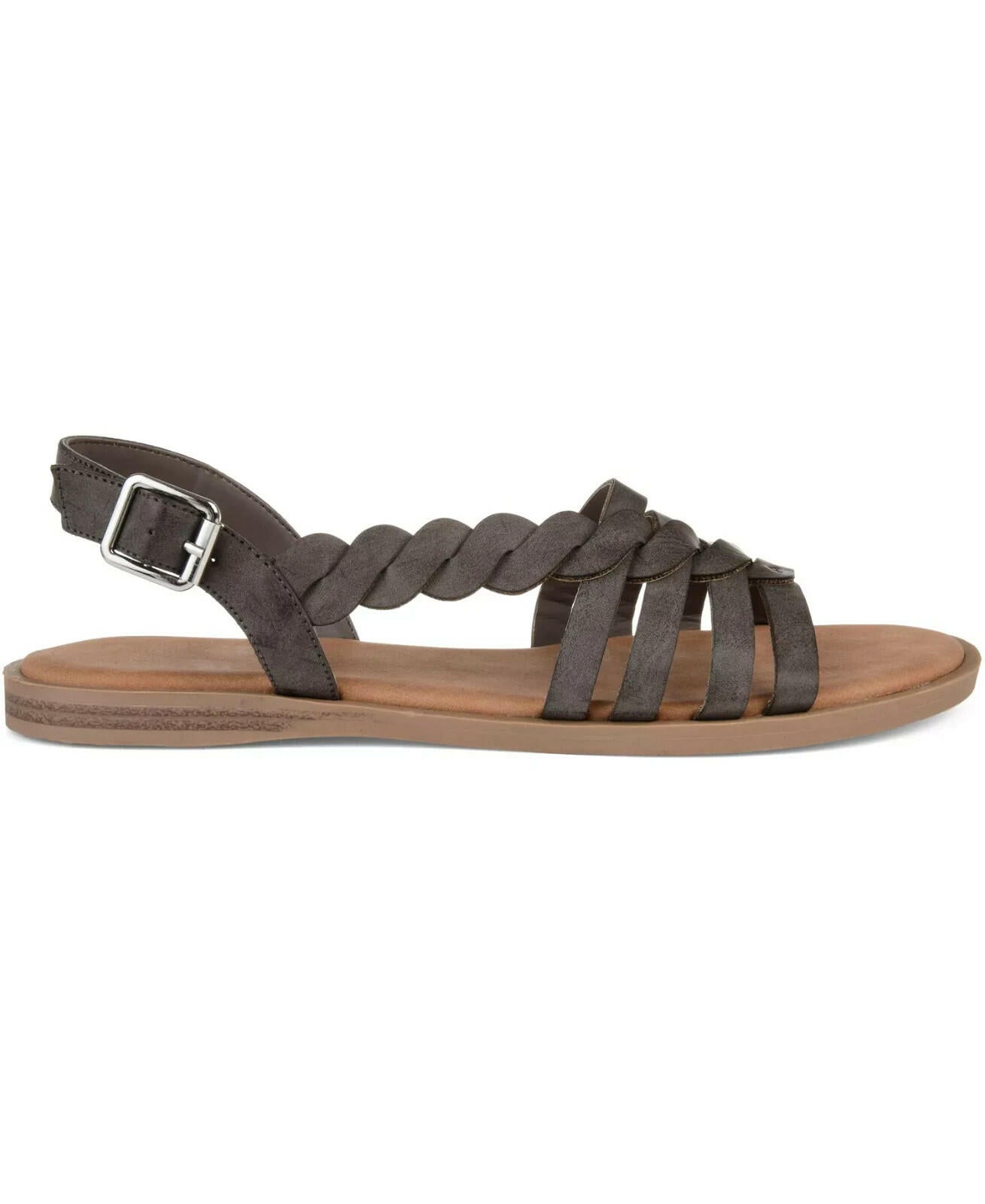 Journee Collection Women’s Solay Sandals Gray Size 8.5 New $72 MSRP