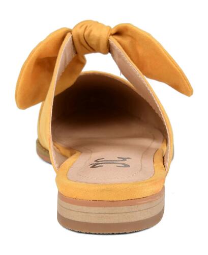 Journee Collection Telulah Flats – Women’s Mustard Microsuede, Size 6