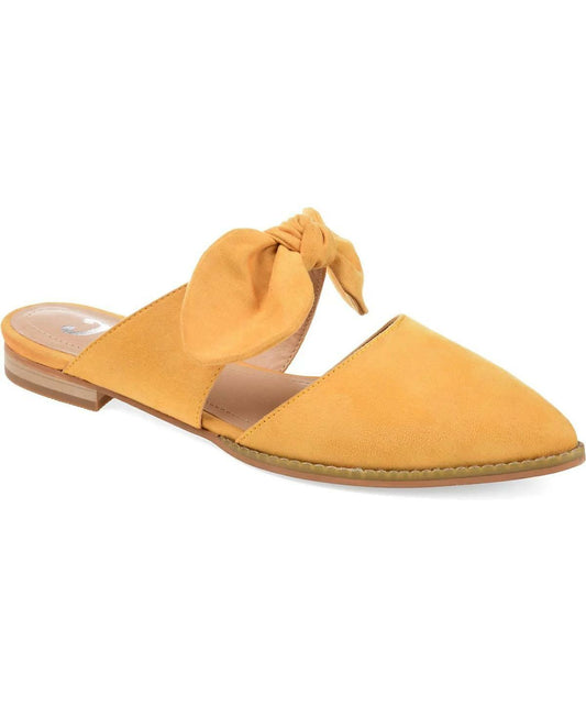 Journee Collection Telulah Flats Women’s Mustard Microsuede Size 6