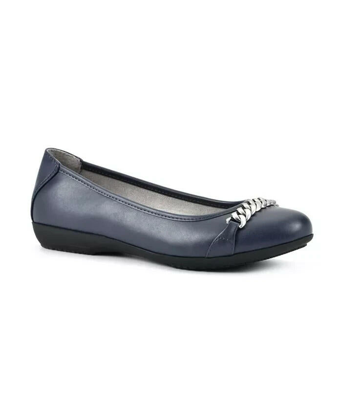 Cliffs by White Mountain Charmed Ballet Flats 7 Navy MSRP $90
