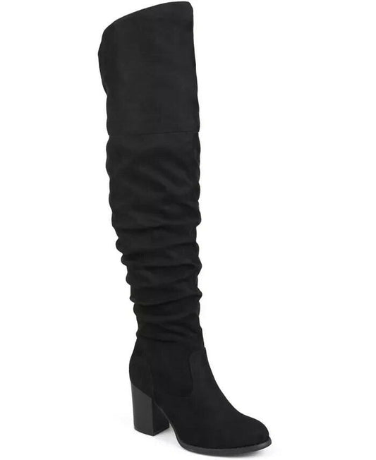 Journee Collection Kaison Over The Knee Boots Faux Suede Tan 7.5 $143