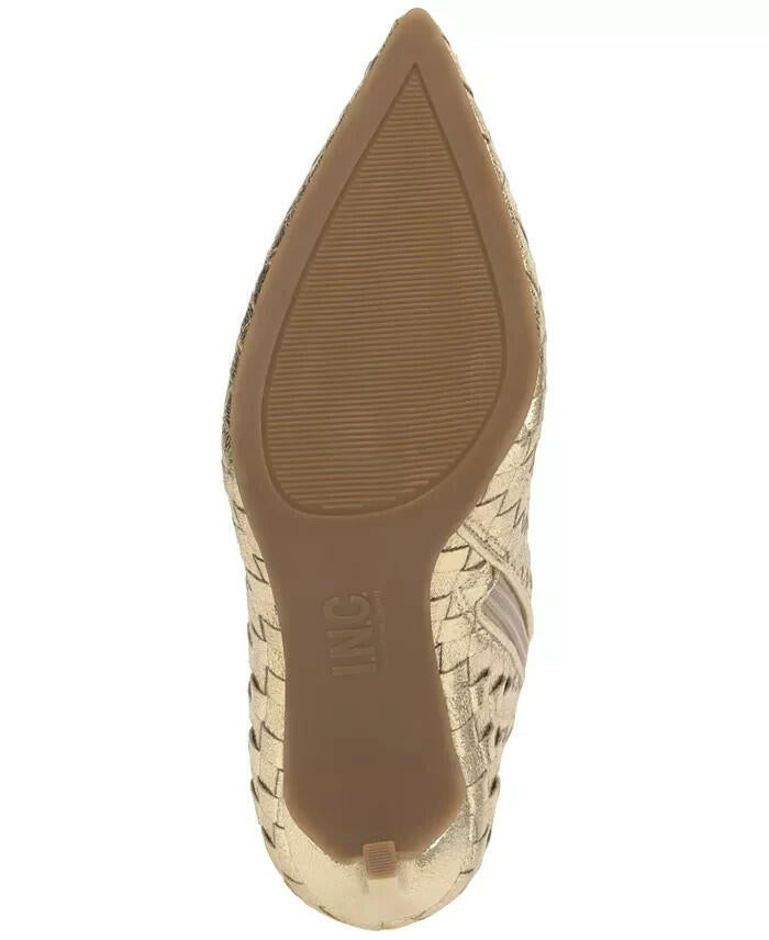 INC Womens Savonia Woven Knee High Boots Gold Size 10 New $229