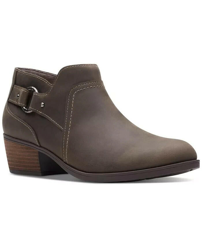 Clarks Womens Charleton Grace Ankle Booties Brown Size 8 New $129