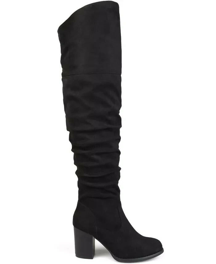 Journee Collection Kaison Over The Knee Boots Faux Suede Tan 7.5 $143