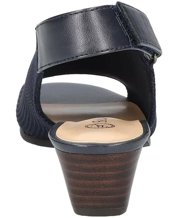 Bella Vita Womens Marin Wedge Sandals Navy Size 7 Wide New $100
