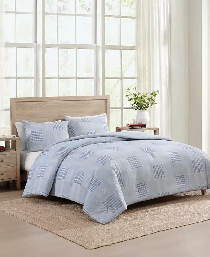 Tommy Hilfiger Hamptons Patchwork 3-Pc King Cotton Comforter Set MSRP $170