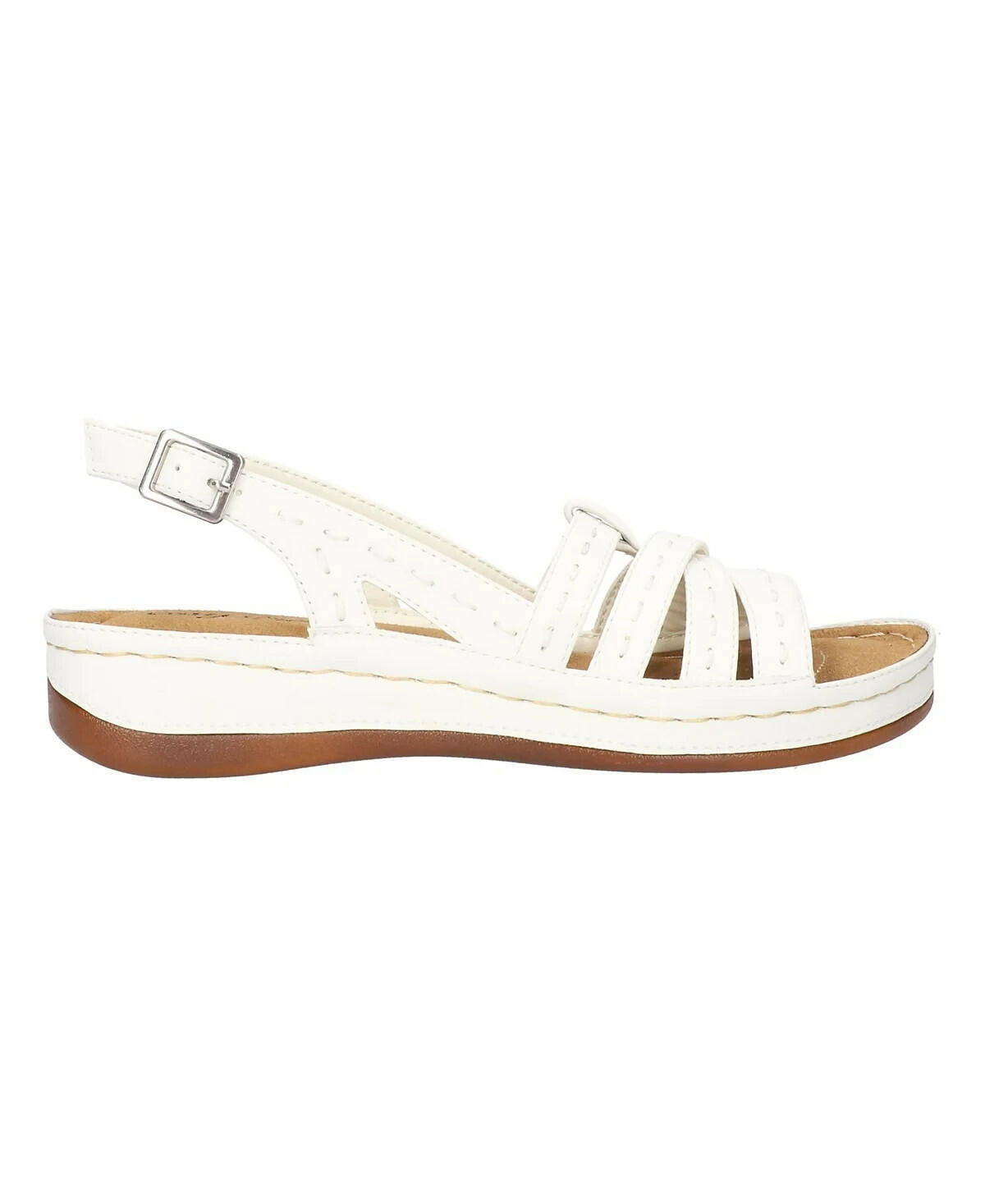 Easy Street Kehlani Women’s White Comfort Sandals Sz 7.5 Slingback MSRP $60