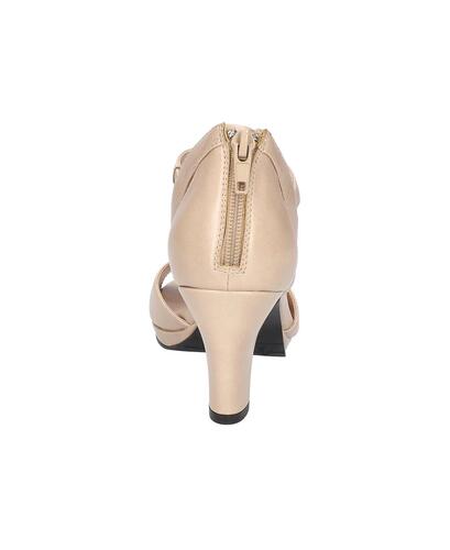 Easy Street Flash Dress Open Toe Heels – Women’s Nude Pearlized, Size 9.5