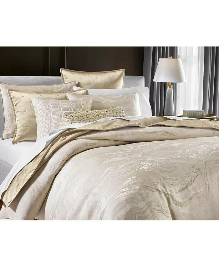 Hotel Collection Moonstone Comforter Set Full Queen Gold MSRP $550