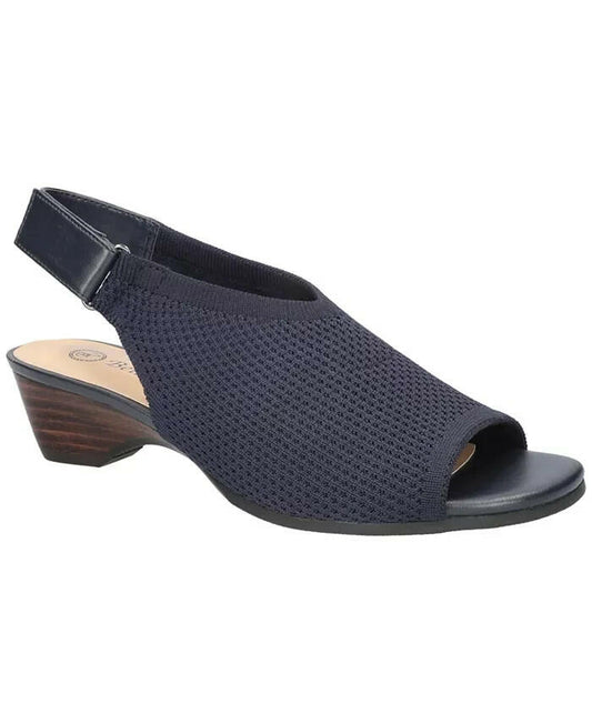 Bella Vita Womens Marin Wedge Sandals Navy Size 7 Wide New $100