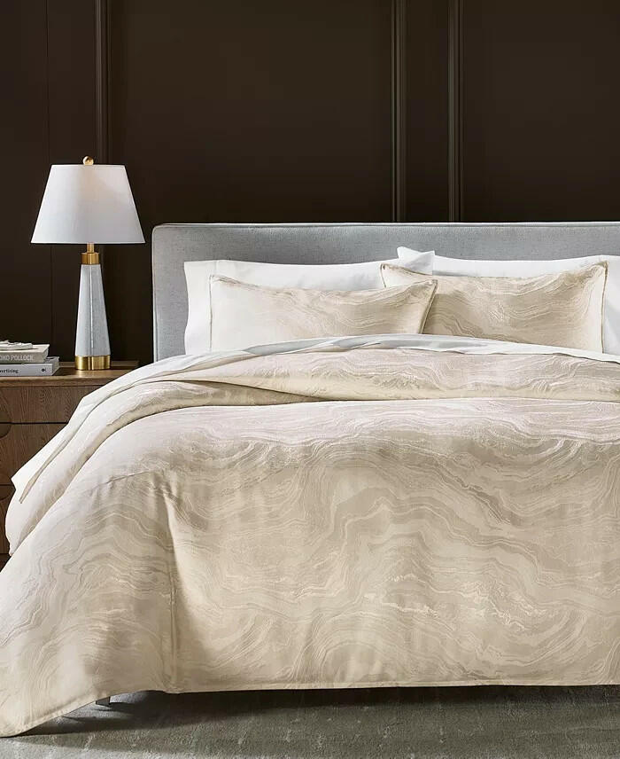 Hotel Collection Moonstone Comforter Set Full Queen Gold MSRP $550