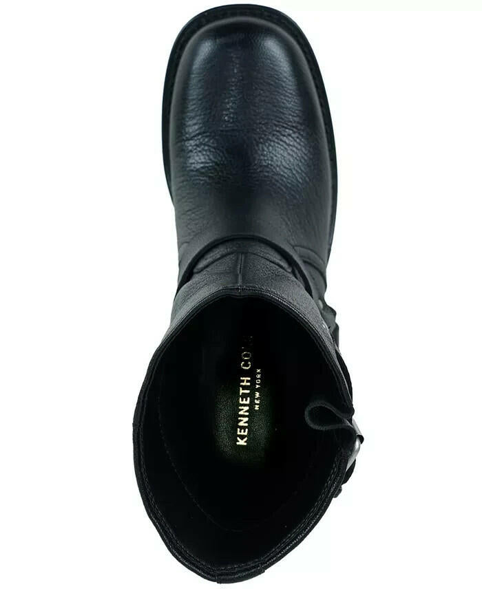 Kenneth Cole New York Stride Block Heel Bootie Black 8 New $219