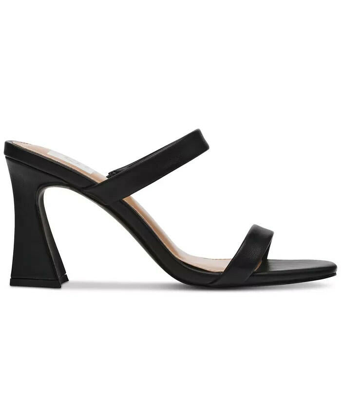 DV Dolce Vita Womens Yorke Square Toe Heeled Sandals Black 7 New $65