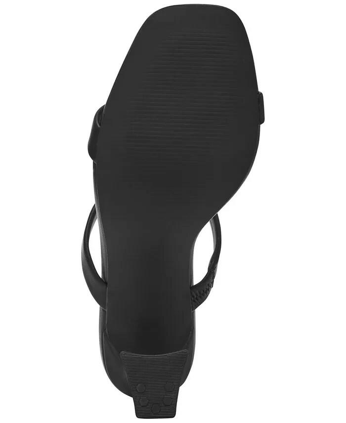 DV Dolce Vita Womens Yorke Square Toe Heeled Sandals Black 7 New $65
