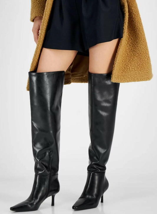 I.N.C. International Concepts Jackston Over The Knee Boots Black 6 MSRP $179