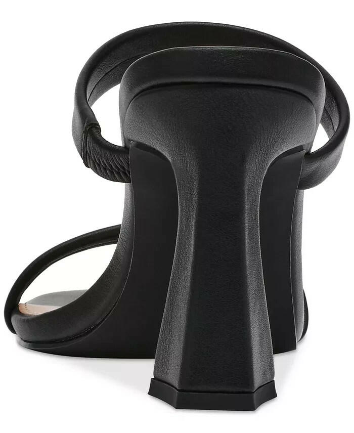 DV Dolce Vita Womens Yorke Square Toe Heeled Sandals Black 7 New $65