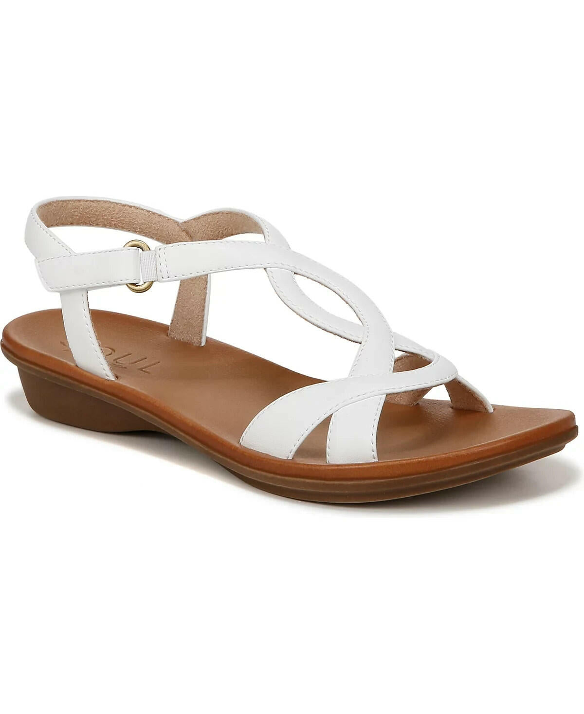 Soul Naturalizer Womens Solo Strappy Sandals White Size 8.5 MSRP $70