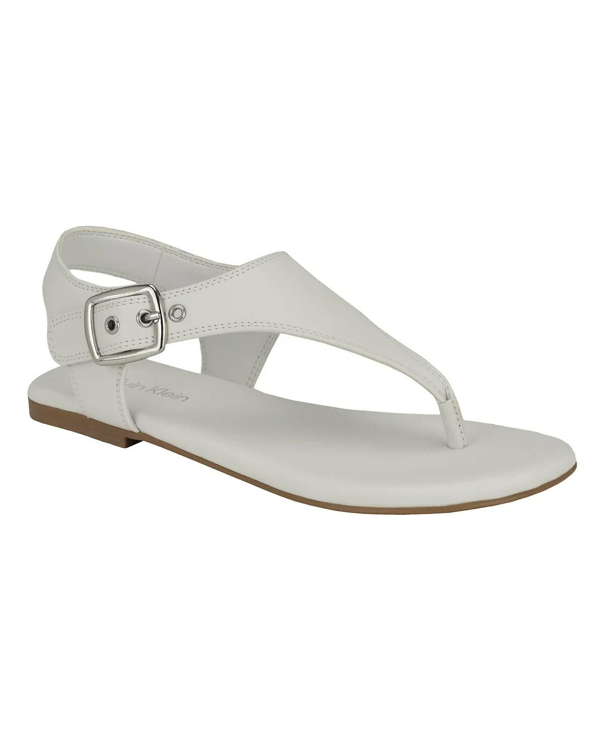 Calvin Klein Moraca 2 Flat Sandals – Women’s White Thongs size 11 MSRP $79