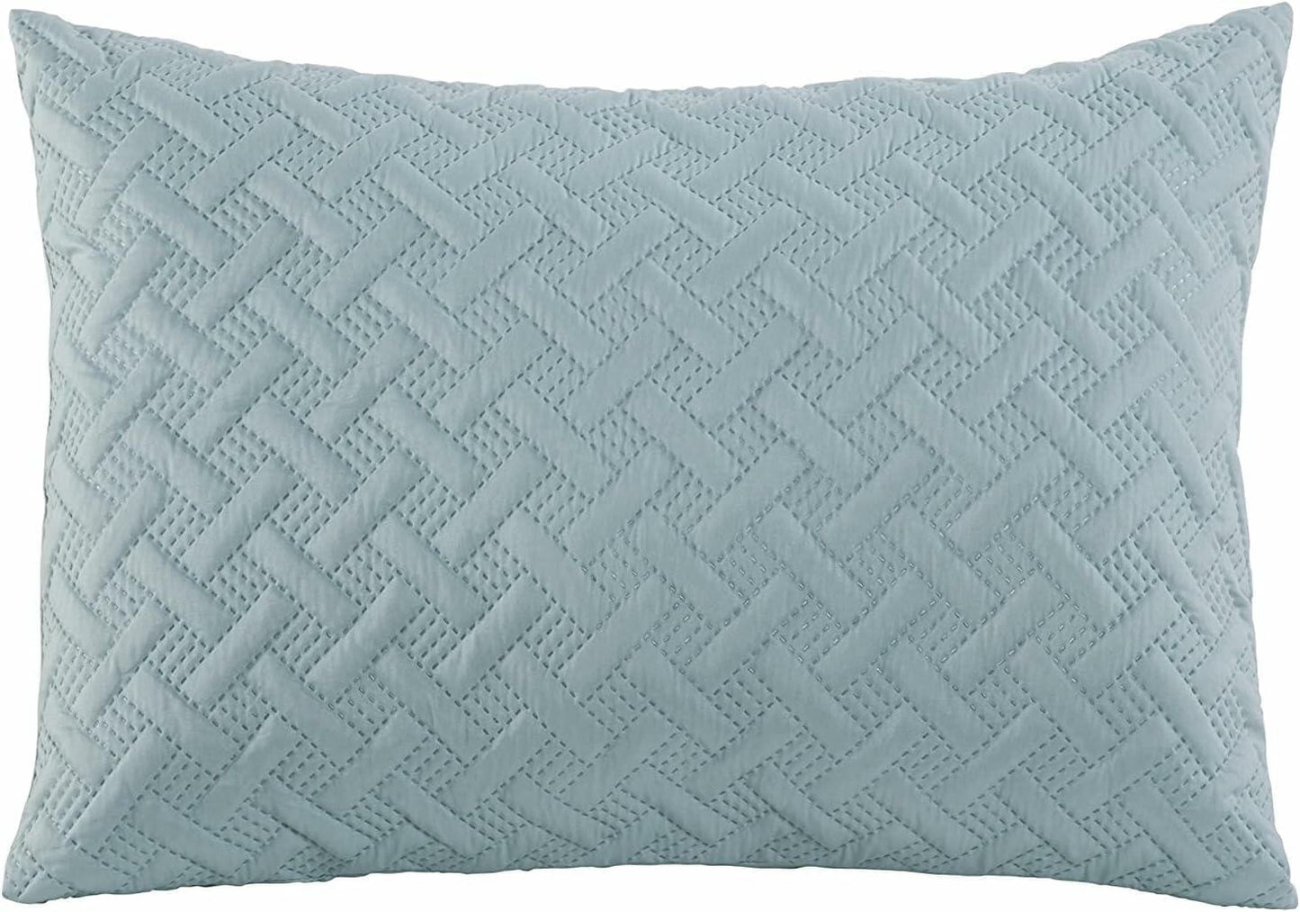 VCNY Home - Full/Queen Comforter Set, Textured Basketweave Bedding with Matching Sham, Lightweight, Dorm Essentials (Nina Blue, Full/Queen)