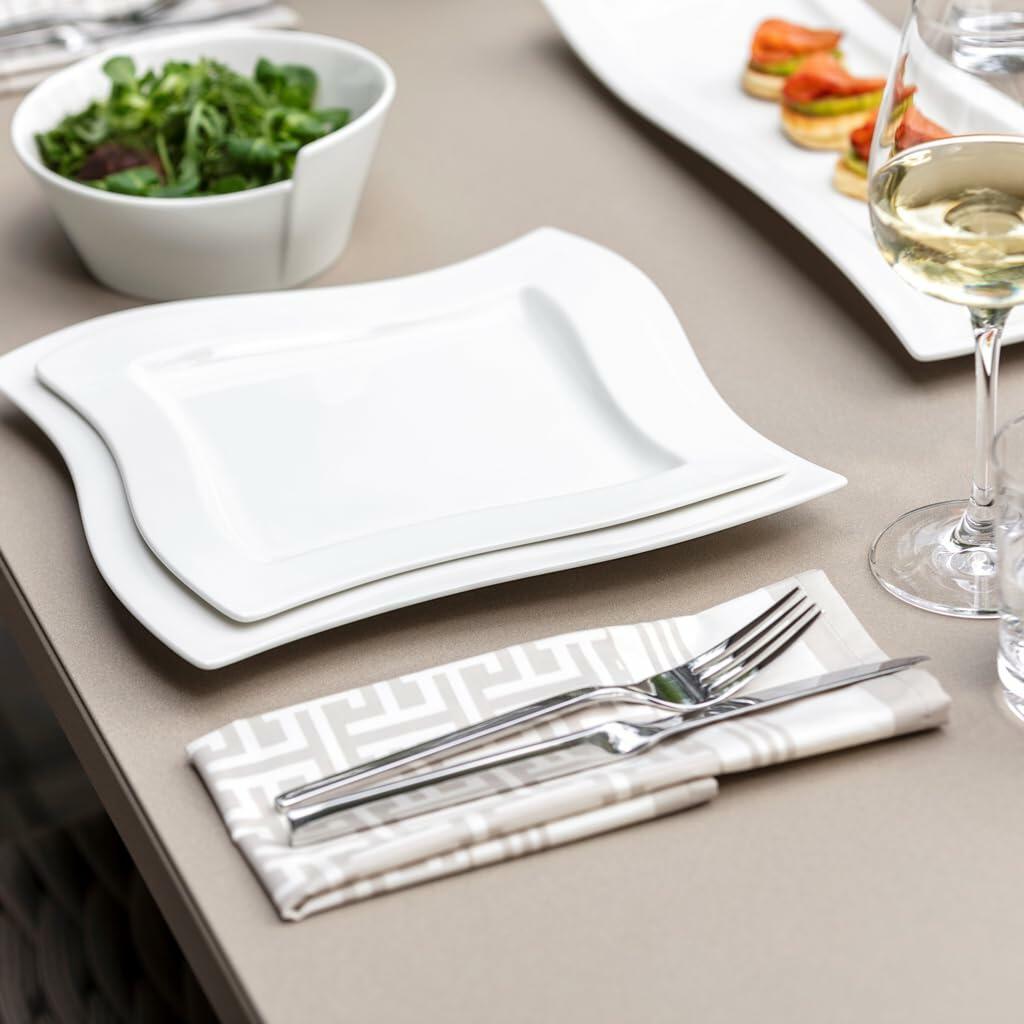 Villeroy & Boch NewWave 20-Piece Flatware Set, Service for 4, 18/10 Stainless Steel Utensils, Dishwasher Safe
